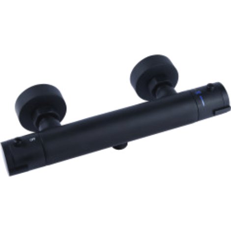 CORNAT Brause-Thermostat Noir Round Schwarz