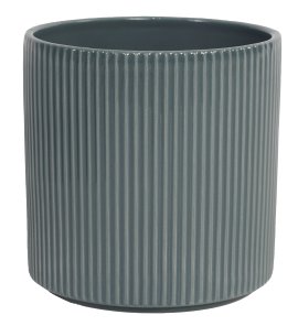 KENT LIVING Pflanztopf Vertical Ribbon grau 13x13x13 cm