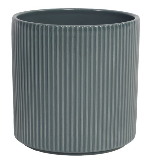 KENT LIVING Pflanztopf Vertical Ribbon grau 13x13x13 cm