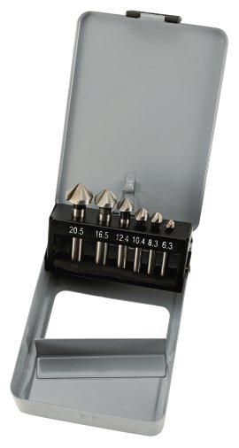 Kegelsenker-Satz in Metallkassette 6-tlg.
