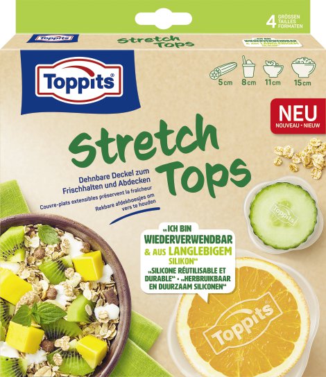 TOPPITS® Silikon-Abdeckungen, je 1 Stück Ø 5, 8, 11, 15 cm