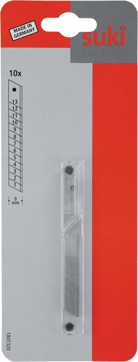 SUKI Abbrechklinge Kunststoff-Box 9 mm 10 Stk.
