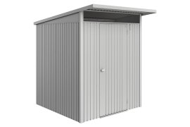 BIOHORT Gerätehaus AvantGarde® Eco + Standardtür Silbergrau-Metallic
