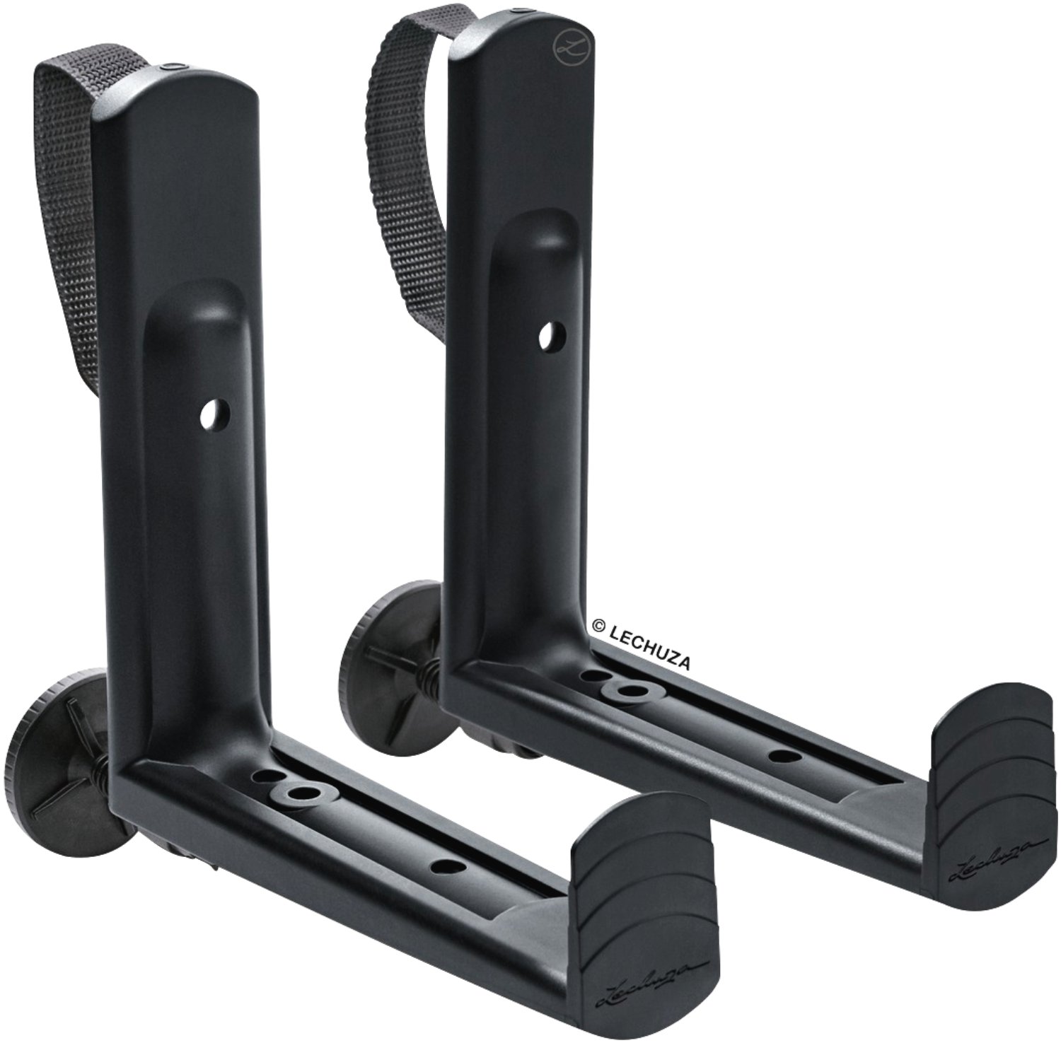 LECHUZA Balkonkastenhalter Schwarz 2 Stk.