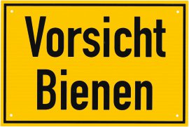 Schild Vorsicht Bienen