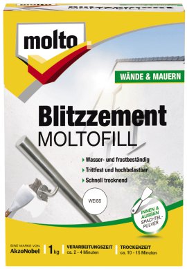 MOLTO Moltofill Blitzzement Weiß 1 kg