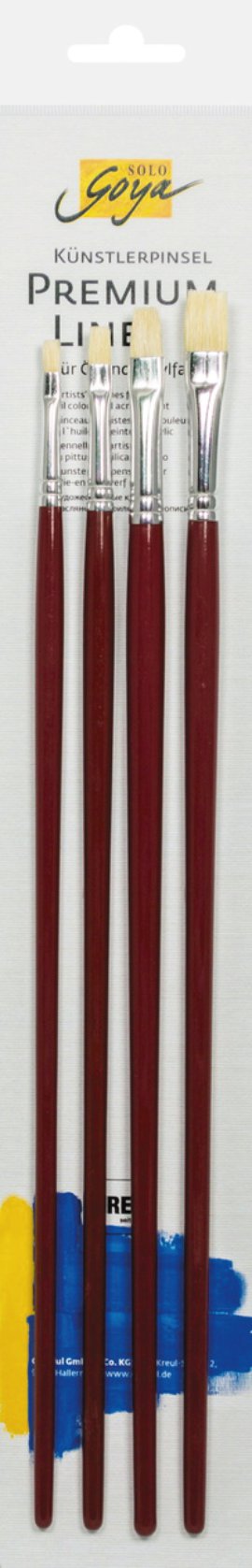 KREUL Künstlerpinsel Borste flach 4er-Set