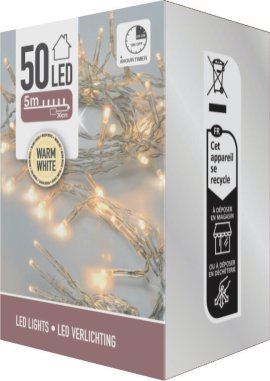 LED-Beleuchtung Warmweiß 50 LED 5 m
