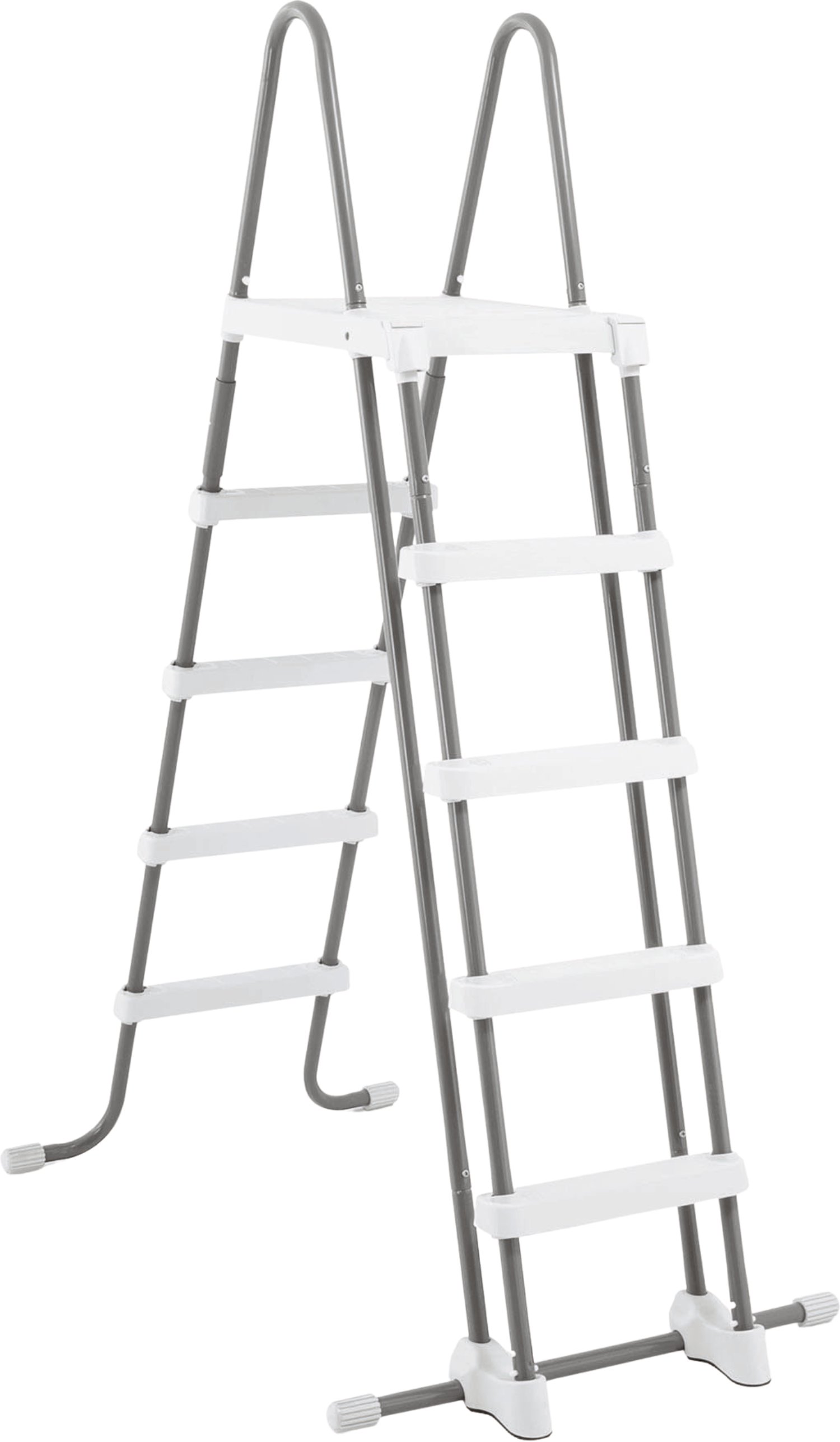 INTEX Sicherheitsleiter mit Plattform für Aufstellpools mit Höhe 122 - 132 cm