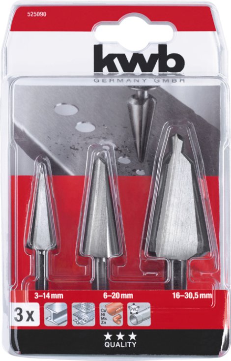 KWB Blechschälbohrersatz 3-tlg.
