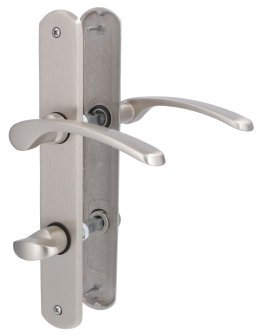 ALPERTEC Türbeschlag Amos-LS Messing Edelstahlfarbig satiniert WC