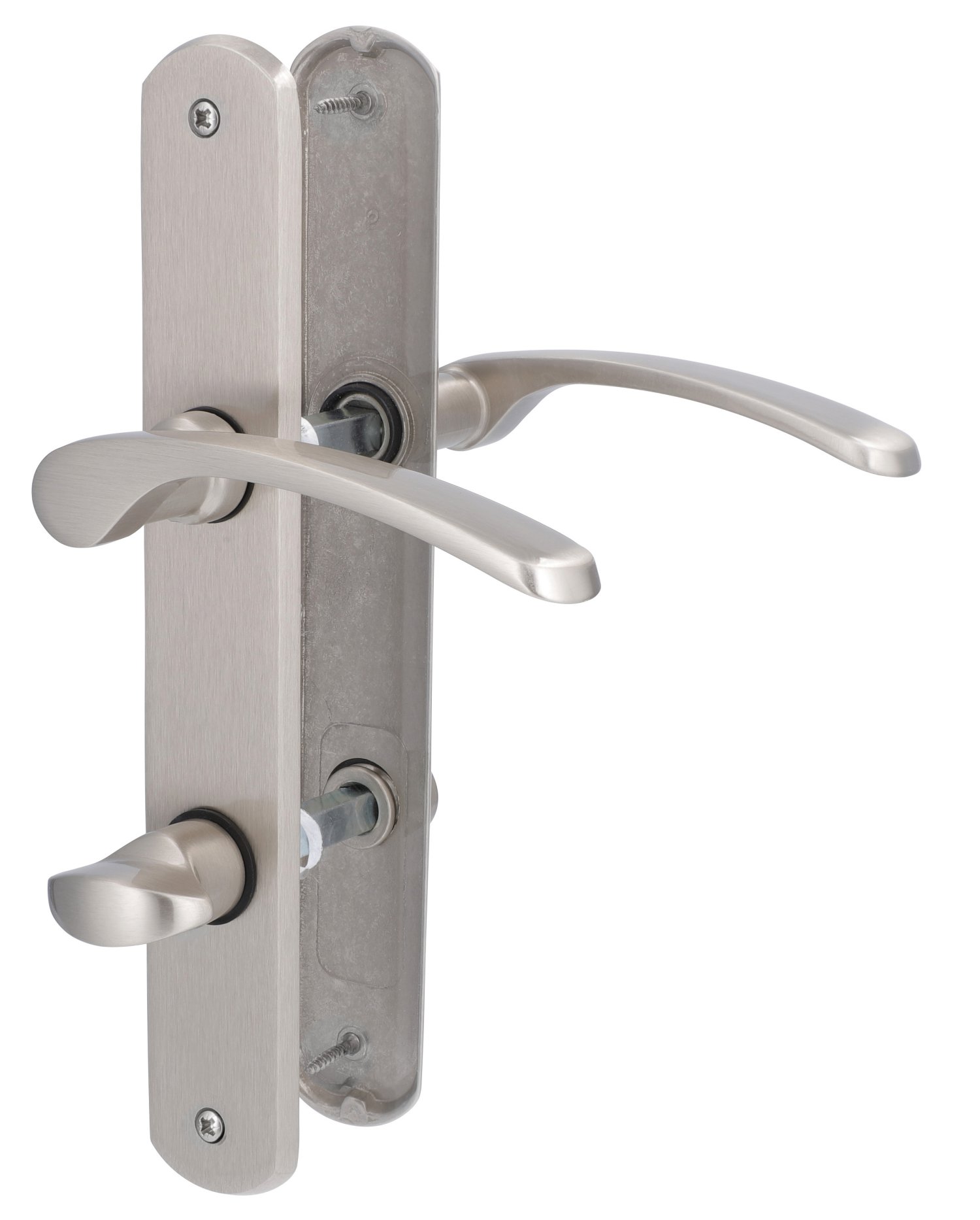 ALPERTEC Türbeschlag Amos-LS Messing Edelstahlfarbig satiniert WC