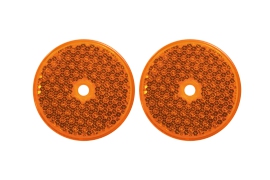 Rückstrahler gelb mit Loch