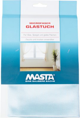 MASTA Glastuch Microfaser 30x50 cm, blau