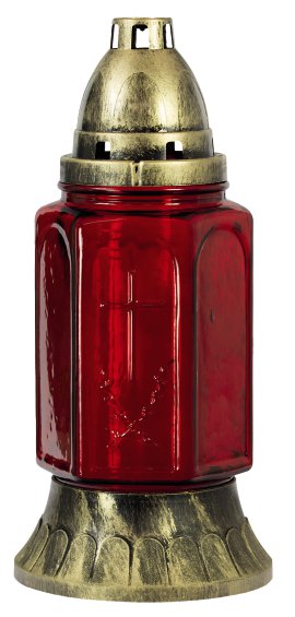 JEKA Glas-Grablampe mit Einsatz 115x245 mm (ØxH) Rot