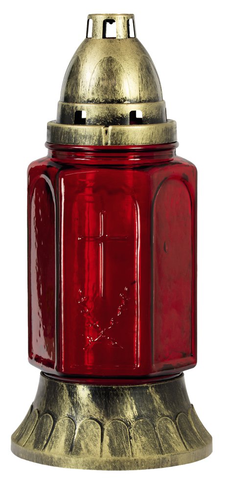 JEKA Glas-Grablampe mit Einsatz 115x245 mm (ØxH) Rot