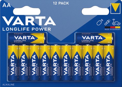 VARTA Alkaline Batterie Longlife Power AA Mignon LR6 12er Pack