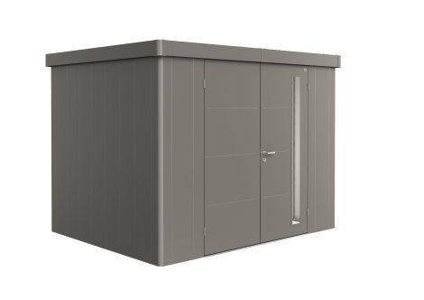 BIOHORT Gerätehaus Neo 2C Doppeltür 292x236x222 cm, Quarzgrau-Metallic