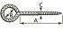 SUKI Ringschraube rund Schwarz Holzgewinde 20x10x4,0x14 mm 6 Stk.