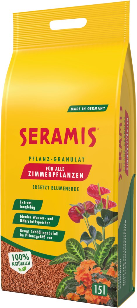 SERAMIS Pflanz-Granulat für Zimmerpflanzen 15 l