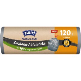 SWIRL® Abfallsack mit Zugband 120 l, 8 Säcke