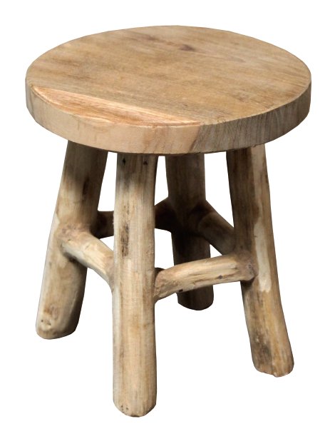 Deko Hocker Teakholz ø 15 cm / H 17 cm