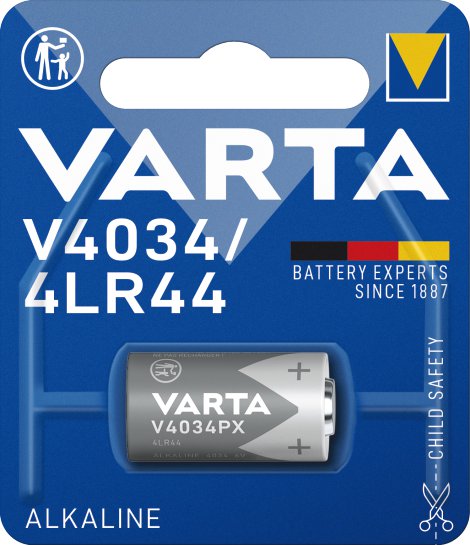 VARTA Alkaline Batterie V4034 4LR44 6V 1er Pack