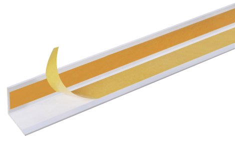 ALBERTS Winkelprofil Kunststoff Weiß 2,6 m, 20x20x1 mm