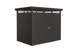 BIOHORT Gerätehaus Highline® H2 mit Standardtür, dunkelgrau-metallic