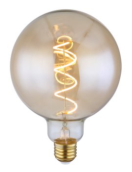 GLOBO LED-Birne Duban Amber-Optik Dimmbar E27 Edison Filament 4,5W 1800K Warmweiß 12,5x17,7 cm (⌀xH)