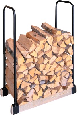 LIENBACHER Brennstoffregal für Holz - verstellbar Schwarz