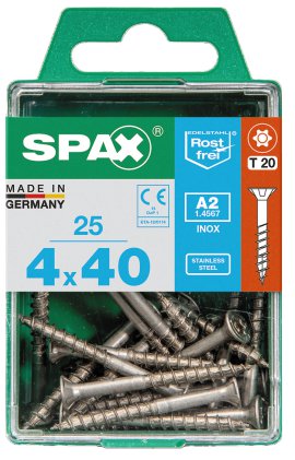 SPAX Schraube A2 TRX 4,0x40 M 25 Stk.