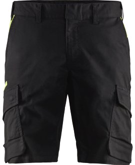 BLÅKLÄDER Industrie Shorts Stretch schwarz/gelb
