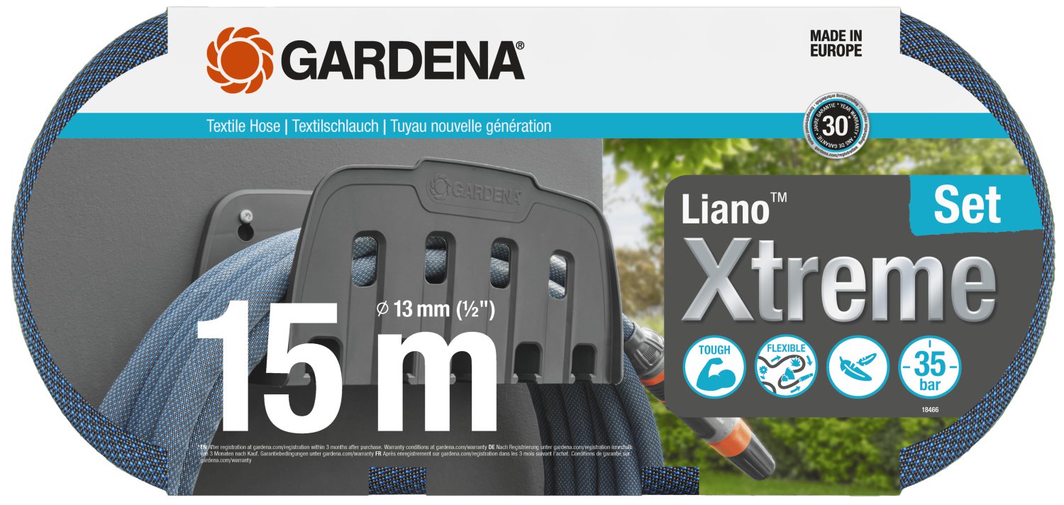 GARDENA Textilschlauch Linao™ Xtreme mit Halterung 1/2" 15 m