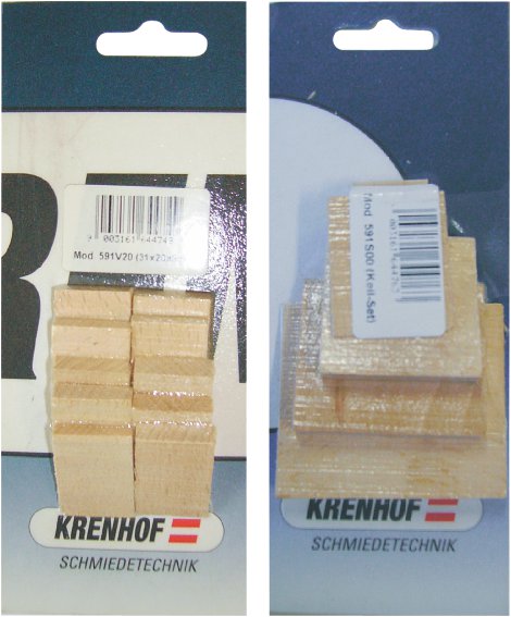 KRENHOF Holzkeile zum Anstielen 31x20x6 mm 10er-Pack