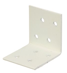 ALBERTS Winkelverbinder verzinkt Weiß 40x40x40 mm