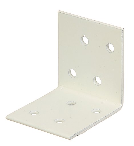 ALBERTS Winkelverbinder verzinkt Weiß 40x40x40 mm