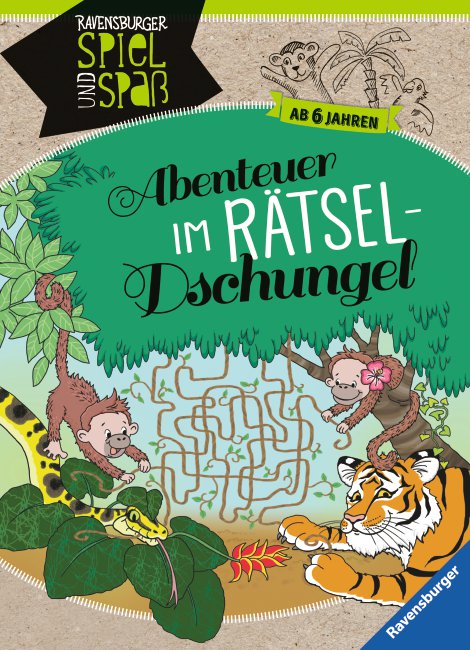 RAVENSBURGER Buch Abenteuer im Rätsel-Dschungel
