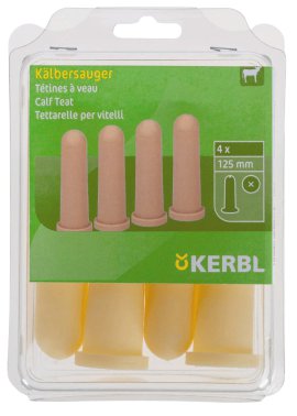 KERBL Kälbersauger Standard 125 mm Gelb 4 Stk.