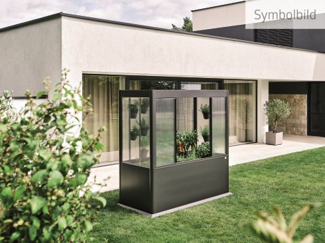BIOHORT Gewächshaus Florentina Mini dunkelgrau Metall 2X1