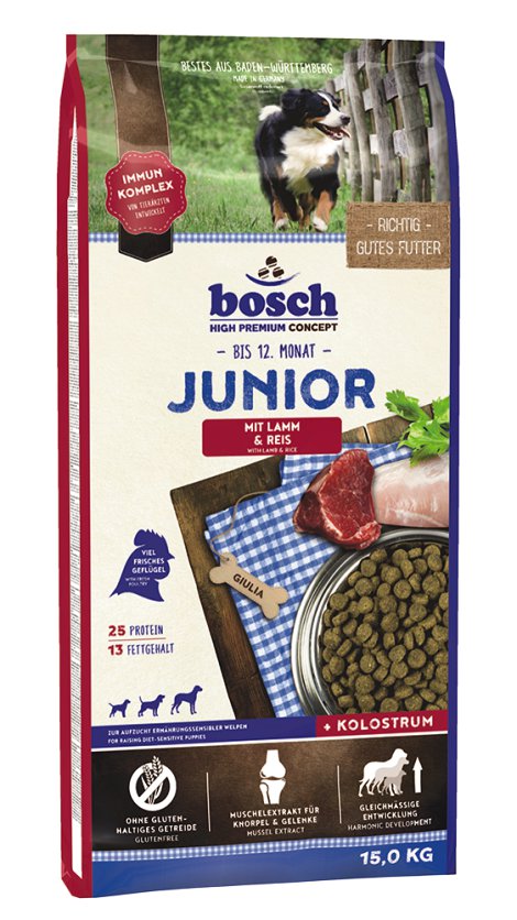 BOSCH Hundenahrung Junior Lamm & Reis 15 kg