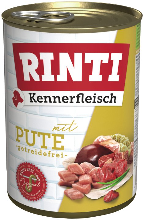 RINTI Hundenassfutter Kennerfleisch Pute 400 g