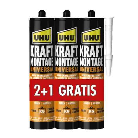 UHU Kraft & Montage Universal 2x470 g + 1 Gratis