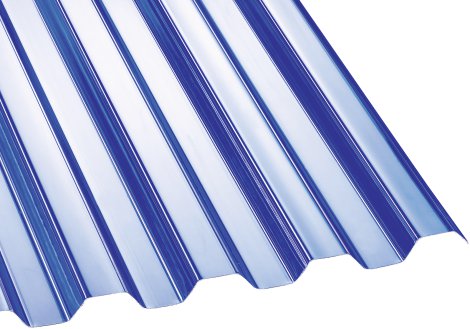 GUTTA Gliss Wellplatten Polycarbonat klar glatt (Wellung Trapez 76/18 mm) 2500x1040x1 mm