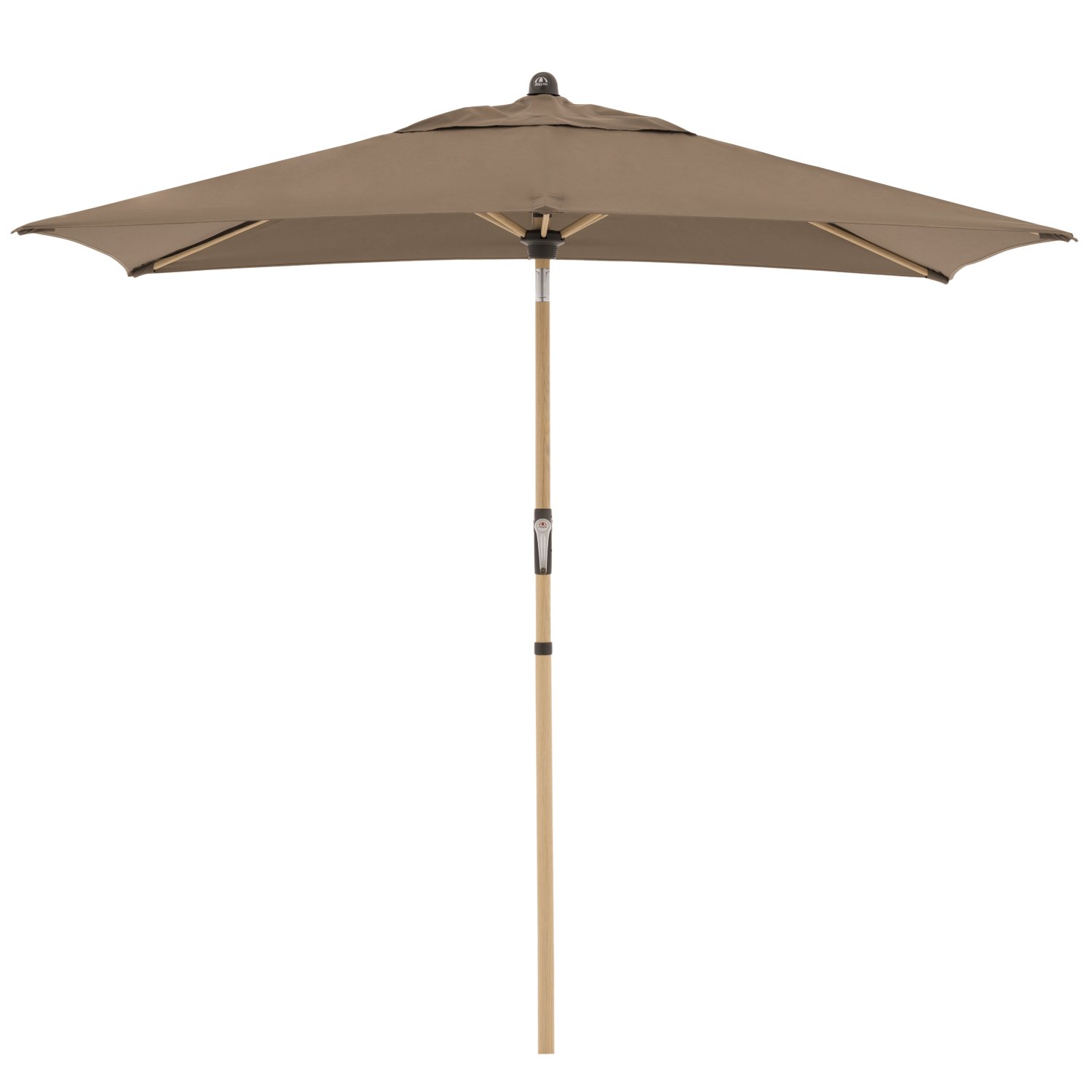 DOPPLER Sonnenschirm Alu-Wood Ultra 210x140 cm, grau