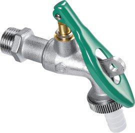 CORNAT Kugel-Auslaufventil 1/2" AG, 3/4" IG-AG, ø 14 mm