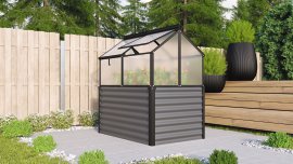 VITAVIA Hochfrühbeet Paris HKP 4 mm Granit/Schwarz