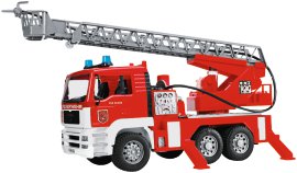 BRUDER Feuerwehrmann mit Drehleiter + Wasserpumpe