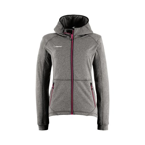 KAPRIOL Damen Sweatjacke Cloud mit Kapuze Grau XS