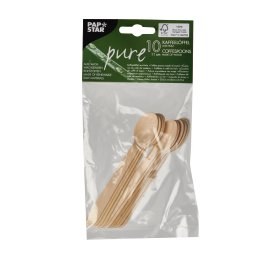 Kaffeelöffel Pure Holz 11 cm 10 Stk.